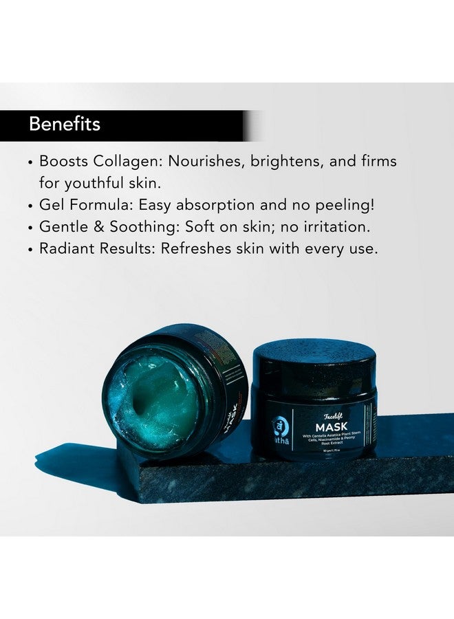 Tatha Skincare Combo: Firming Cream with Peptides & Centella + Facelift Mask with Niacinamide | Tightens, Brightens & Hydrates | Paraben Free | 2 x 50g - Image 5