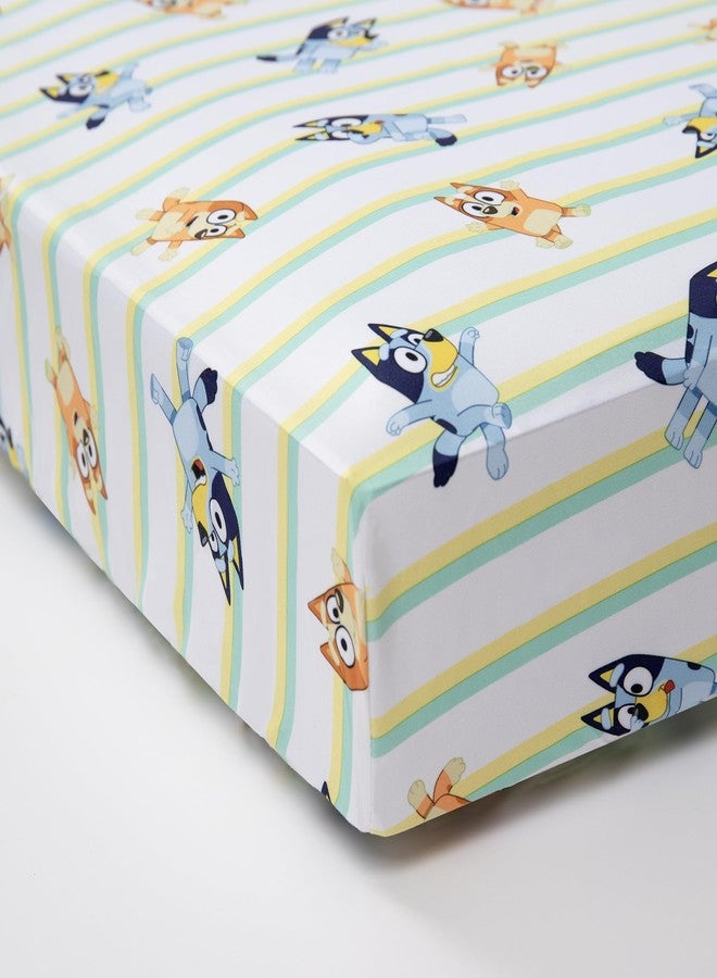 Bluey 4 Piece Toddler Bedding Set - Includes Comforter, Sheet Set - Fitted Top Sheet Reversible Pillowcase for Boys or Girls Bed, Blue - Image 4