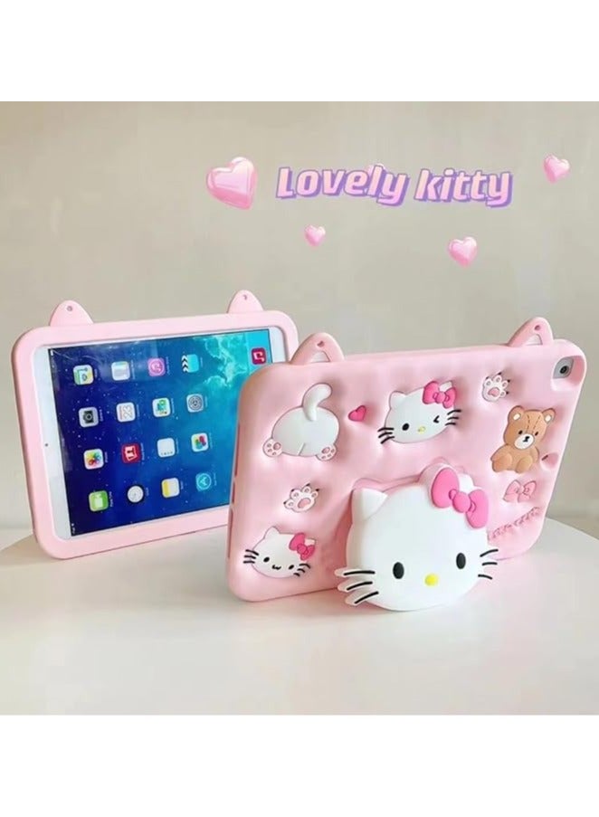 Cartoon Case for iPad Mini 1/2/3/4/5 7.9，MONEHOYSY Cute Soft Silicone Kickstand 【Drop Proof,Shock Proof,Anti Slip】 Back Stand Cover Case for Kids Children Teens Girls Boys - Image 2