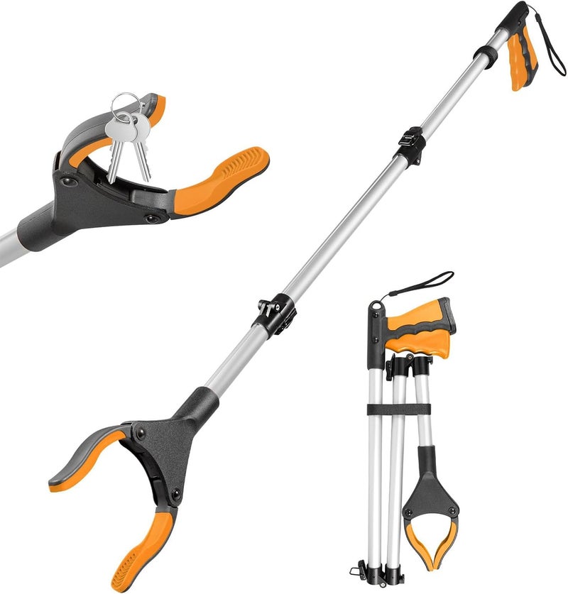 KOWVOWZ 36 Inch Grabber Reacher Tool, Foldable 360° Rotatable Grabber Tool with Magnetic Tip, Lightweight Pick up Grab Tool for Elderly & Disabled Reaching Assist Arm Extension - Image 1