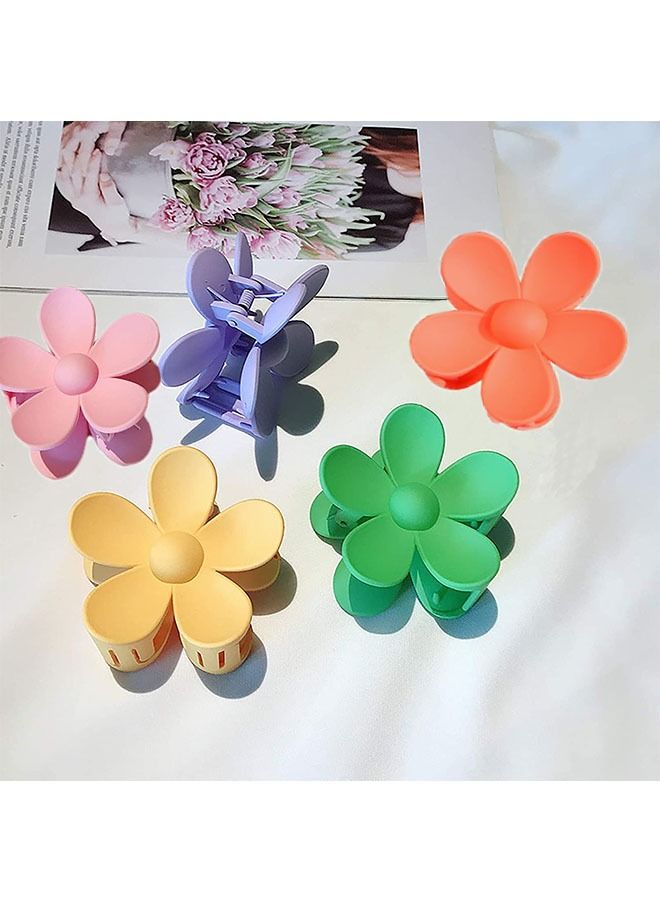 أوشن 6 قطعة غير زلق زهرة مخلب كليب ، غير زلق الفك كليب ، طازجة وحلوة ، ومناسبة للنساء والفتيات - Image 2