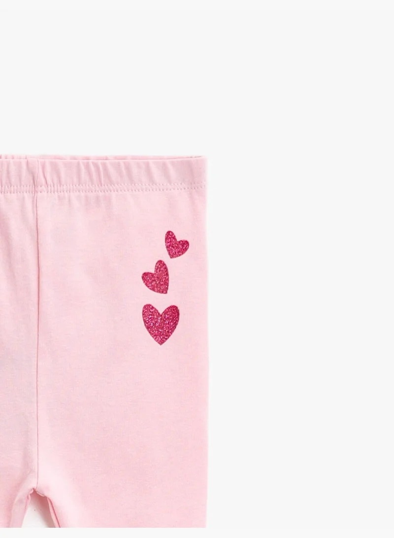 كوتون Cotton Silvery Printed Medium Rise Jogging Trousers