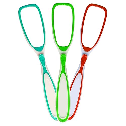 Nurpi Tongue Cleaner single handle for Fights Bad Breath Oral Health Care Tool,multi colour Easy to Use for Adults and KidsTravel Friendly (pack of 3) - Image 1