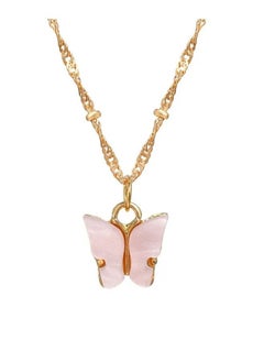 Unique women necklace with butterfly design distinctive women accessory gold color