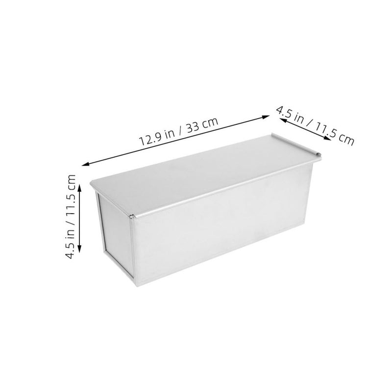 Aluminum Loaf Pan With Sliding Cover 750g Bread Baking Mold For Toast Sandwich - Image 3
