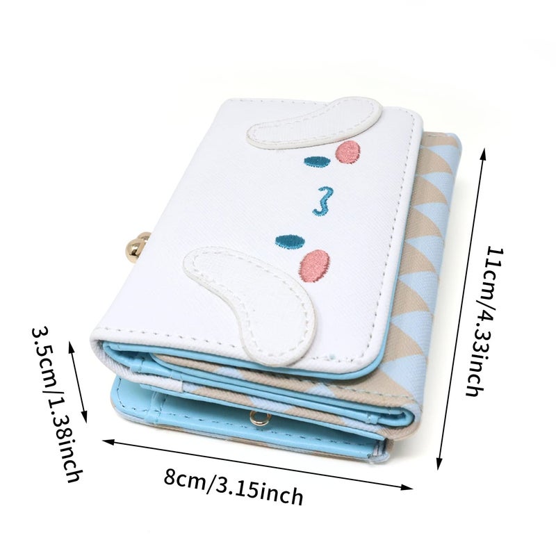 Honbay Fashion Cute Cartoon Wallet, Small Wallet, Women Ladies Short Wallet, PU Leather Tri-fold Wallet, Money Bag, Coin Cash Cards Pouch Purse, Kiss Lock Change Purse Clutch Purse - Image 2