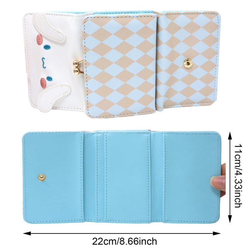 Honbay Fashion Cute Cartoon Wallet, Small Wallet, Women Ladies Short Wallet, PU Leather Tri-fold Wallet, Money Bag, Coin Cash Cards Pouch Purse, Kiss Lock Change Purse Clutch Purse - Image 3