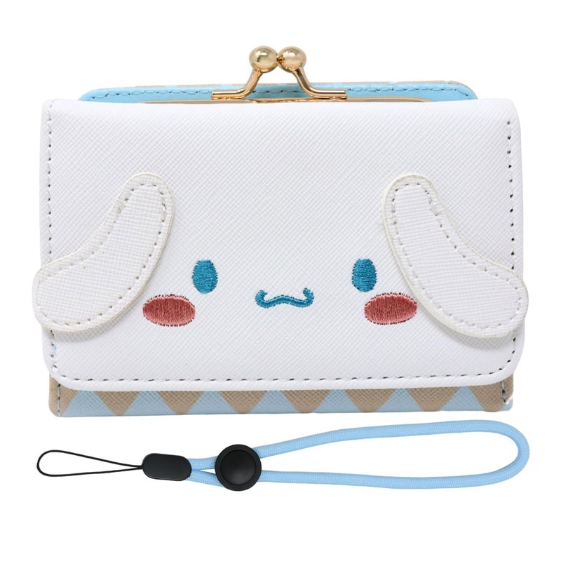 Honbay Fashion Cute Cartoon Wallet, Small Wallet, Women Ladies Short Wallet, PU Leather Tri-fold Wallet, Money Bag, Coin Cash Cards Pouch Purse, Kiss Lock Change Purse Clutch Purse - Image 1