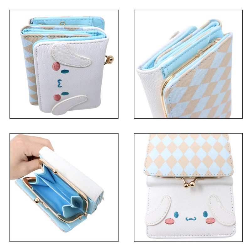 Honbay Fashion Cute Cartoon Wallet, Small Wallet, Women Ladies Short Wallet, PU Leather Tri-fold Wallet, Money Bag, Coin Cash Cards Pouch Purse, Kiss Lock Change Purse Clutch Purse - Image 5