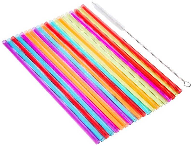 Joie Kitchen Gadgets 12690 Rainow PETG Reusable Rainbow Straws Plastic Multi