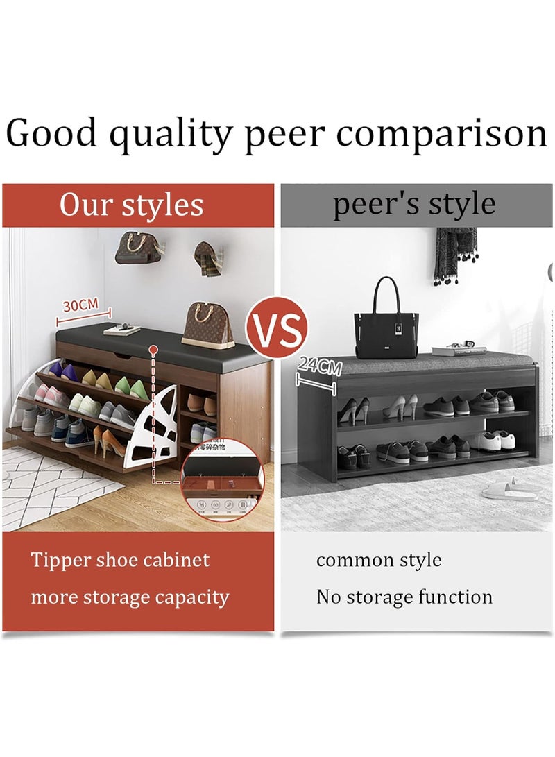 XiuWoo Shoe Rack Storage Organizer, Large Shoe Cabinet for Entryway and Home 100x30x51cm - Image 3