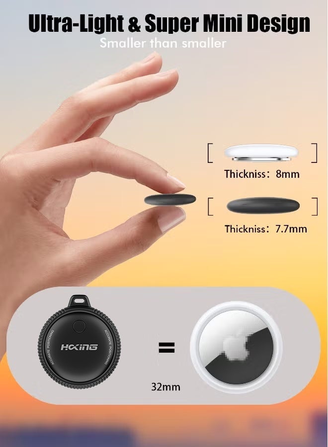 Smart Mini Tracker for Apple Find My (iOS Only), Key & Item Finder Locator for Wallet, Luggage, Bicycle, IPX6 Waterproof – Black (1 Pack) - Image 4