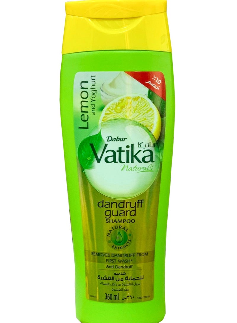 VATIKA Vatika Naturals Lemon & Yoghurt Dandruff Guard Shampoo 360 Ml - Image 1