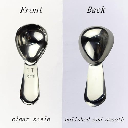 CoaGu 2-Pack Mini Coffee Scoops 15ml - Short Handle Stainless Steel Spoons for Coffee, Baking & Supplements, Non-Slip Grip | Fits Espresso Bags & Spice Containers - Image 5