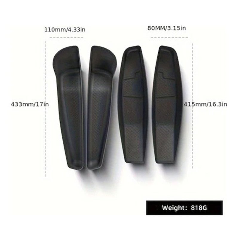 Tesla Model Y Storage Boxes: Black TPE Wear-Resistant Waterproof - Quiet Shock-Absorbing Door Organizers for Tesla Model Y Juniper 2025 Interior - Image 2