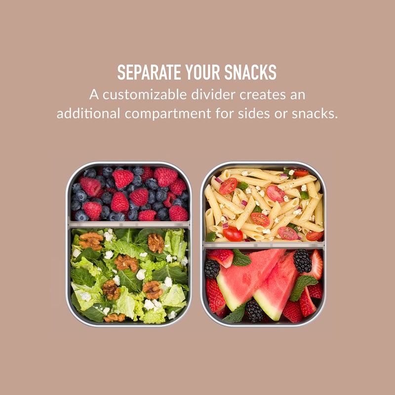 Bentgo® MicroSteel® Leak-Proof Lunch Box - Microwave-Safe, Oven-Safe, Bento-Style Container with Removable Divider, Airtight Lid, Sustainable Design, Odor & Stain Resistant (Gold) - Image 5