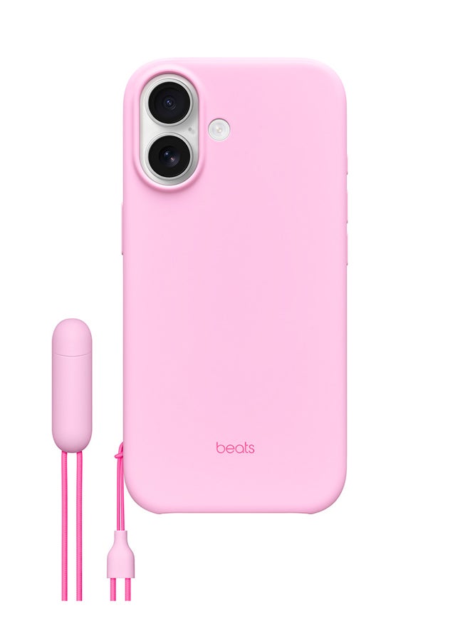 ابل  حافظة Beats لجهاز iPhone 17 مع قاعدة وقوف ومغناطيس ماج سيف وتحكم بالكاميرا - وردي حصوي - Image 1