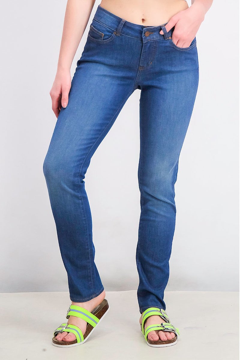 Seven 7 Women Skinny Fit Dark Wash Stretchable Denim Jeans, Riks - Image 1