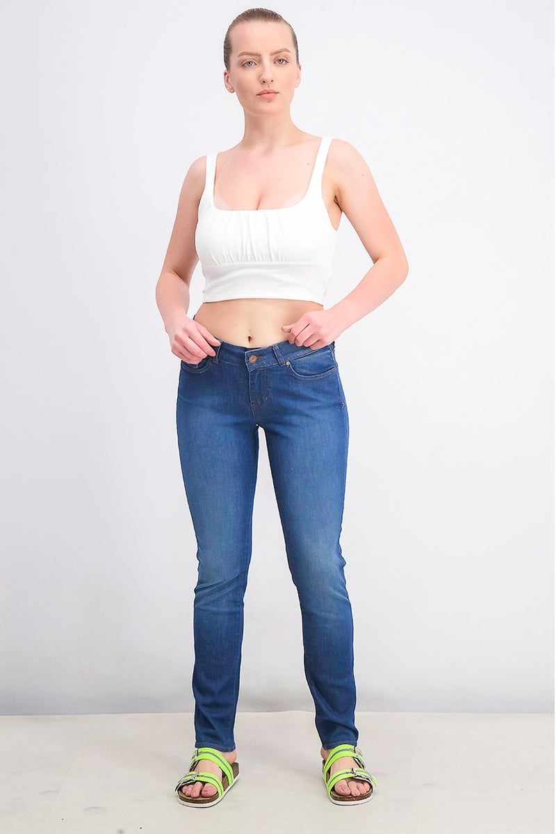 Seven 7 Women Skinny Fit Dark Wash Stretchable Denim Jeans, Riks - Image 4