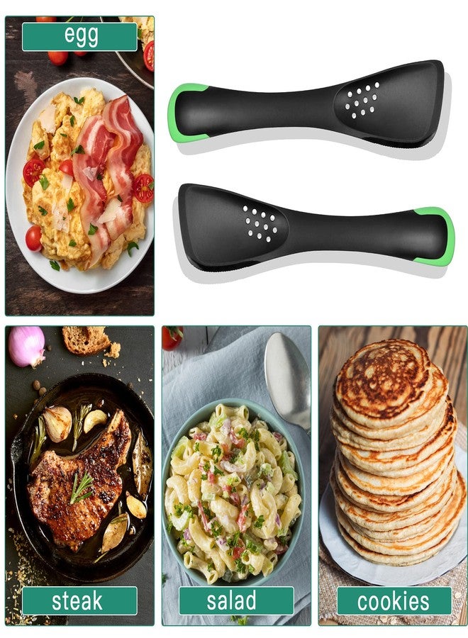 Worldity 5-In-1 Nylon Slotted Spoon Spatula Turner Slicer Solid Spoon, Nonstick Multipurpose Kitchen Tool Included Cutter, Turner, Colander, Soup Spoon, Spatula for Kitchen Serving Supplies(Green) - Image 5