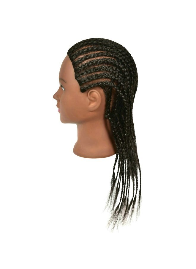 QACIEH Mannequin Head 100% Real Human Hair For Hairdresser Practice Styling Braiding Manikin Cosmetology Doll Training Head With Stand  - Image 3