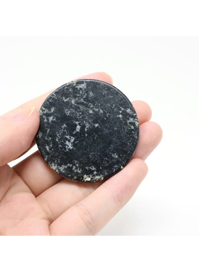 HONBAY 6PCS Round Jade Stone Fake Eye Lash Bases Stands Holders for Eyelash Extension (Black) - Image 5