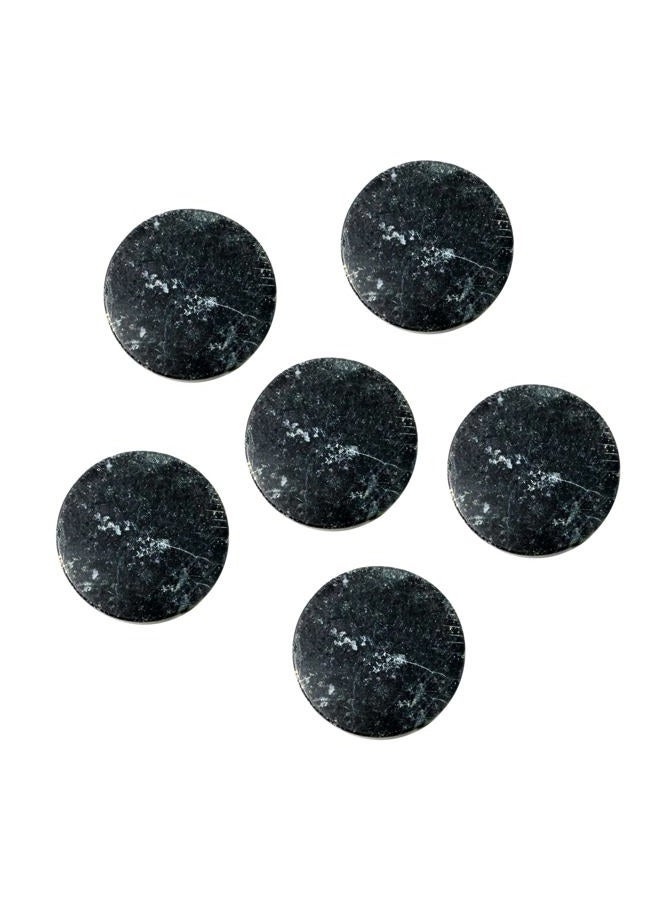 HONBAY 6PCS Round Jade Stone Fake Eye Lash Bases Stands Holders for Eyelash Extension (Black) - Image 3