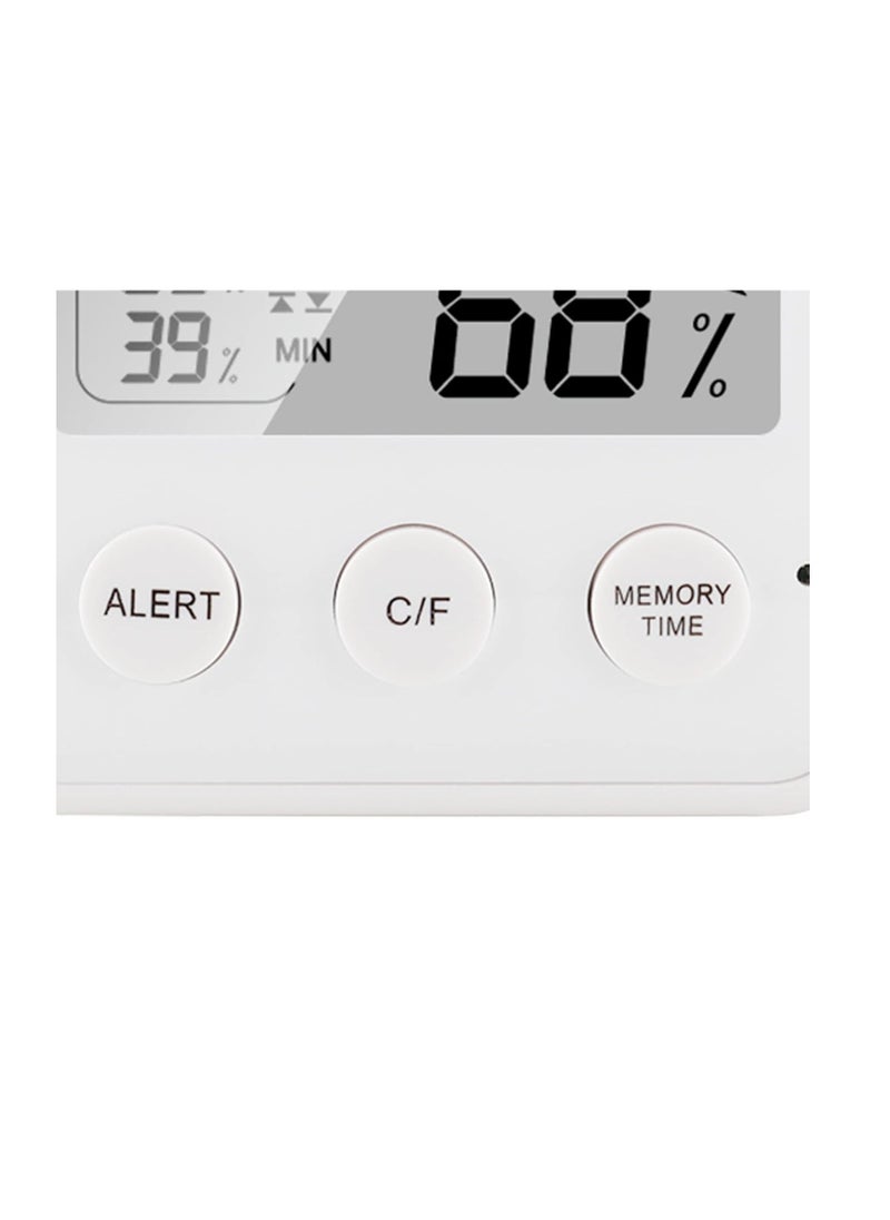 Generic - Digital Indoor Hygrometer and Thermometer, Accurate Room Humidity and Temperature Monitor with Clock and Memory Function for Real Time Tracking - Image 1