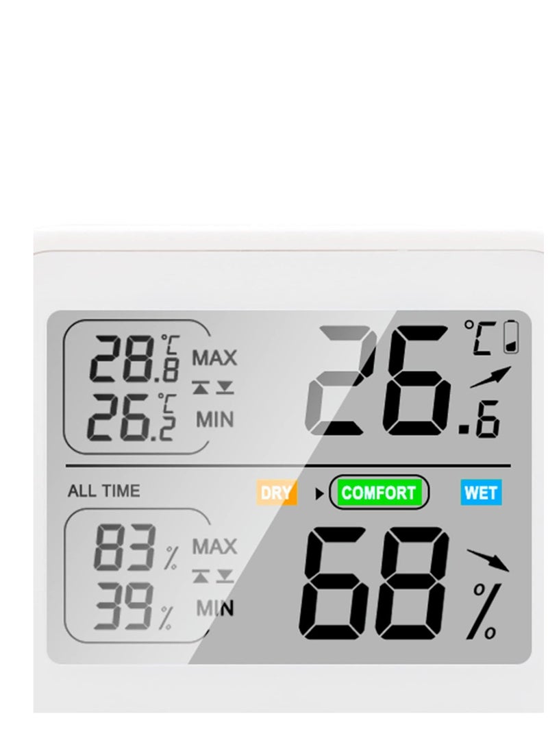 Generic - Digital Indoor Hygrometer and Thermometer, Accurate Room Humidity and Temperature Monitor with Clock and Memory Function for Real Time Tracking - Image 1