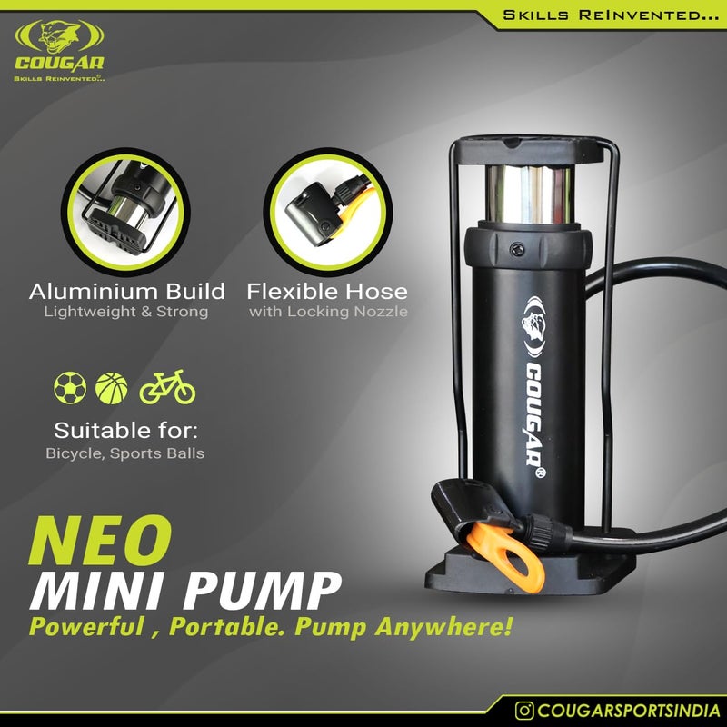 Cougar Neo Mini Foot Pump Portable Light Weight Foot Pump for Bike,scooty,Bicycle,Football,Hand Ball inflator - Image 3