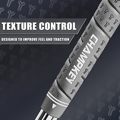 CHAMPKEY WRAP-Y Rubber Golf Grips 13 Pack Come with All Repair Kits - High Feedback and Traction Golf Club Grips(Midsize, Gray) - Image 4