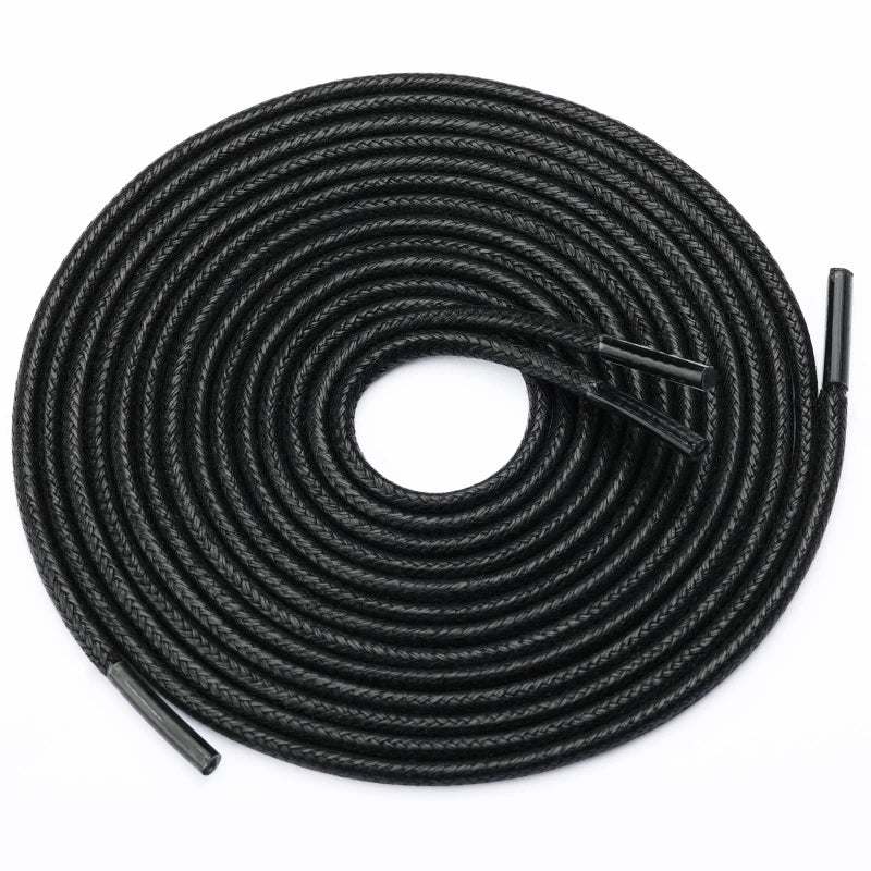 Handshop 3 Pairs Dress Shoe Laces for Men, Replacement Shoelaces for Dress Shoes, Waxed Round Shoe Strings for Womenâ€™s Oxford Shoes and Chukka(Black, 27.4") - Image 3