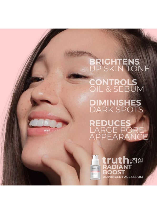 truth 진실 Radiant Boost Advanced Face Serum 30ml NIACINAMIDE 15% + ALPHA ARBUTIN 2% + SALICYLIC ACID 2% + ZINC PCA 1% + PROPOLIS 2% Advanced Korean Skin Care - Image 4