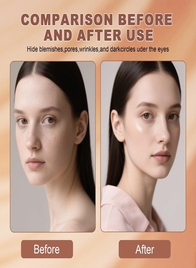 DECENTNESS Full coverage Foundation,Lightweight and Flawless Finish Foundation Makeup Matte Base for All Skin Types,Pale,1.0 fl.oz/30ml - Image 4