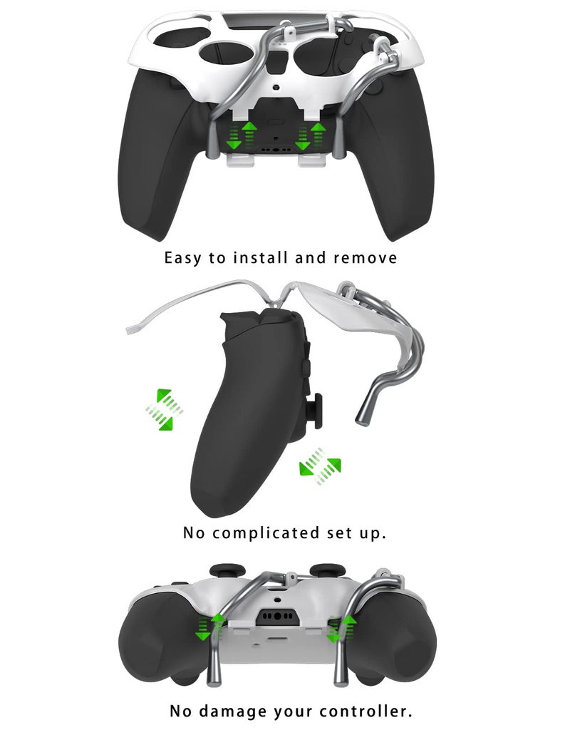 EXknight Leverback FPS Mechanical Paddles Attachment, Back Buttons Gaming Paddles for PS5 Controller (White) - Image 5