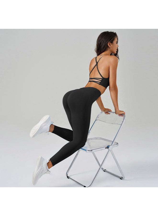 Yoga Shorts Simple Solid Color Home and Outdoor Sports Shorts Simple and Fashionable Seamless High Waisted and Hip Lifting Pants - Image 1
