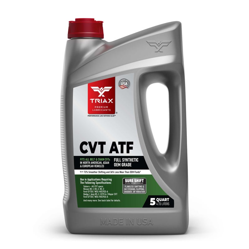 TRIAX CVT ATF OEM Grade Universal Non-Slip CVT Transmission Fluid; Surpasses All OEM Specs (5 Quart Jug) - Image 1