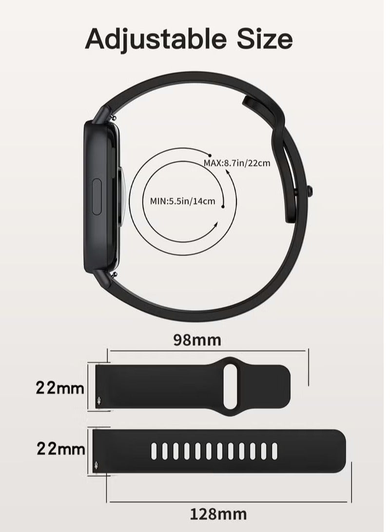 4 Pcs Silicone Strap Compatible with Xiaomi Redmi Watch 5 Active/5 Lite Women's Straps, Replacement Strap for Redmi Watch 5 Active/5 Lite - Image 3