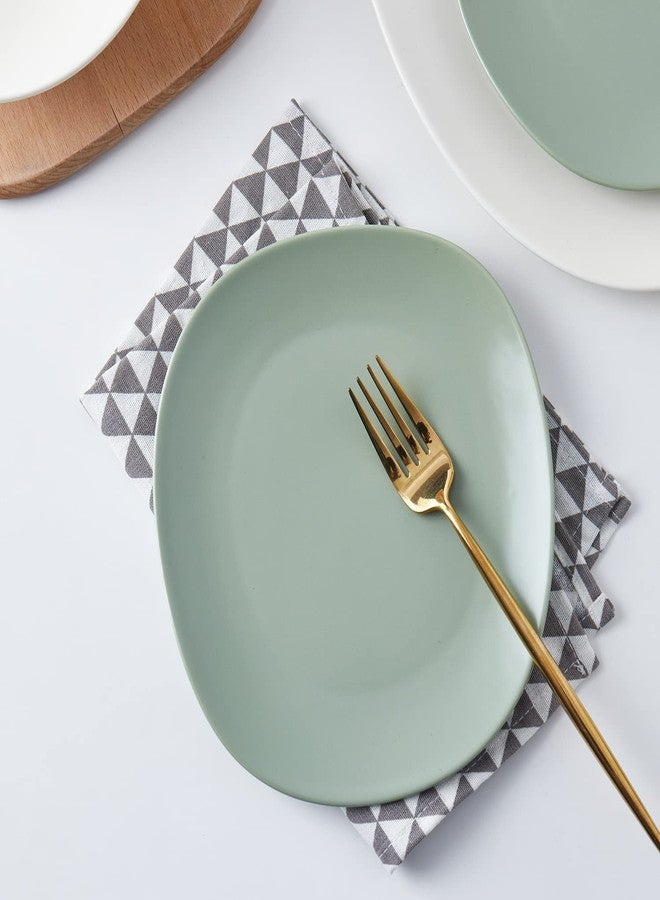 Stone Lain Delilah Salad Plate 6-Piece Dish Set, Porcelain, Honeydew, 6 Salad Plates - Image 3
