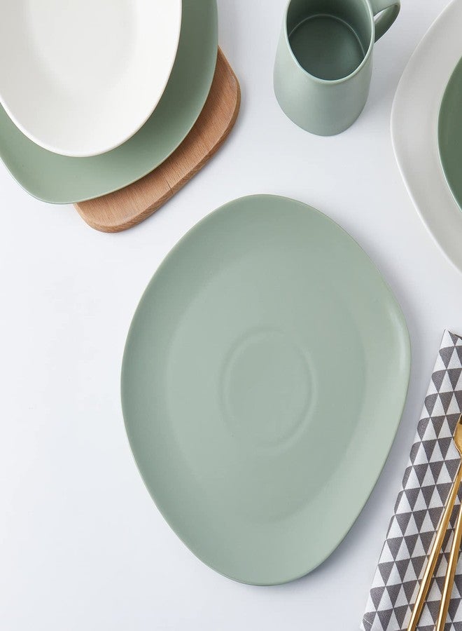 Stone Lain Delilah Salad Plate 6-Piece Dish Set, Porcelain, Honeydew, 6 Salad Plates - Image 4