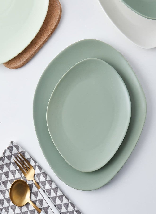 Stone Lain Delilah Salad Plate 6-Piece Dish Set, Porcelain, Honeydew, 6 Salad Plates - Image 5
