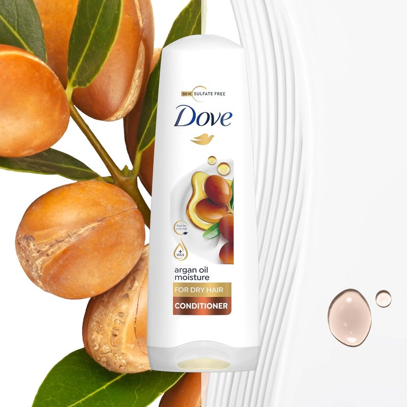 Dove Argan Oil Moisture Conditioner for Dry Hair curl care - Image 3