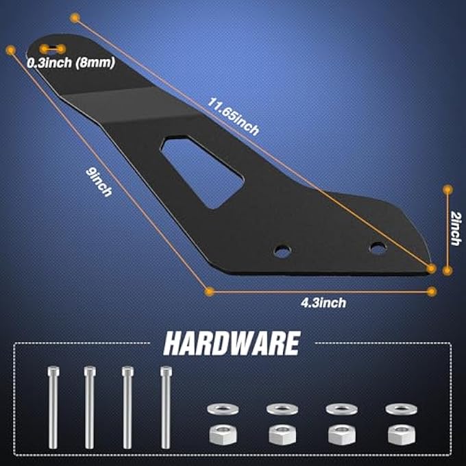 rayihni Light Bar Mounting Brackets for 50 Inch Straight Lights UTV Roof Upper Windshield Compatible with Can-am Maverick X3 MAX DS RS MR Turbo R 2017 2018 2019 2020 2021 2022 2023 2024 - Image 3