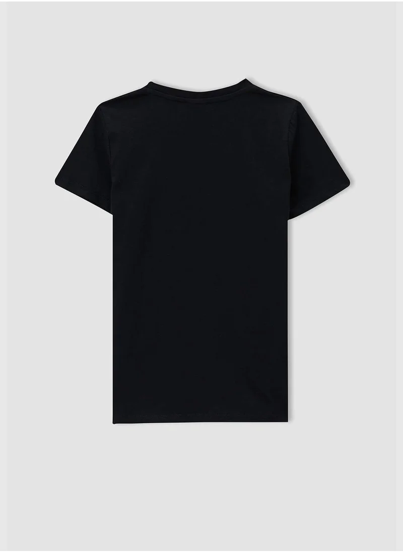 DeFacto Slogan Print Short Sleeve T-Shirt