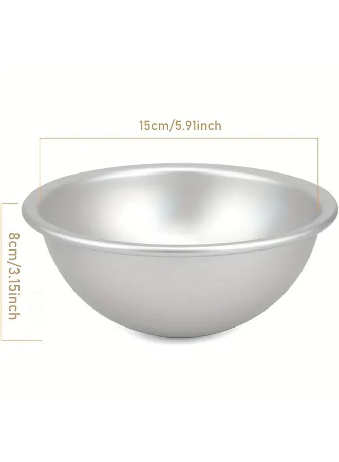 1pc 6 Inch Hemispherical Aluminum Domed Cake Pan Soccer Ball Design Non Stick 3D Football Baking Mold Oven Safe Bakeware Birthday Party Sports Themed Decor - Image 3
