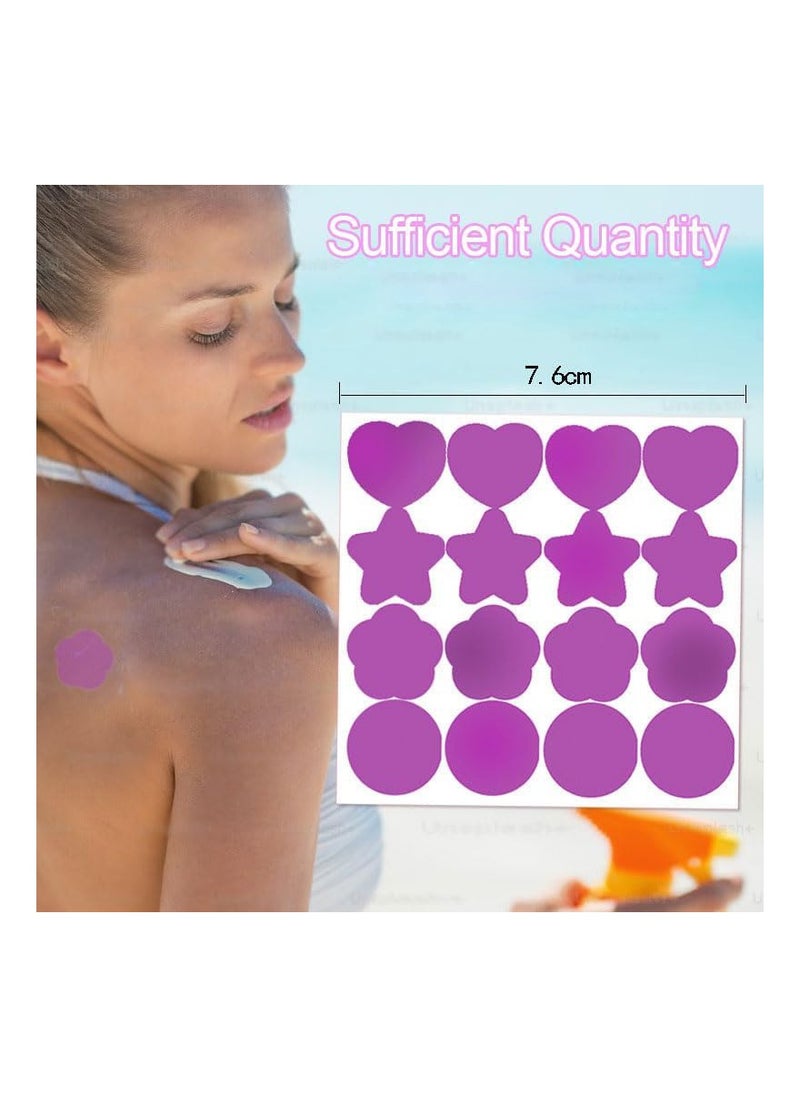 SYOSI UV Detection Stickers, 10 Pcs UV Stickers for Sunscreen, Sweat, Waterproof UV Activated Sunscreen Stickers, Know When To Re-Apply Sunscreen UV Stickers Safe for UV Protection, for Girls, Boys  - Image 2