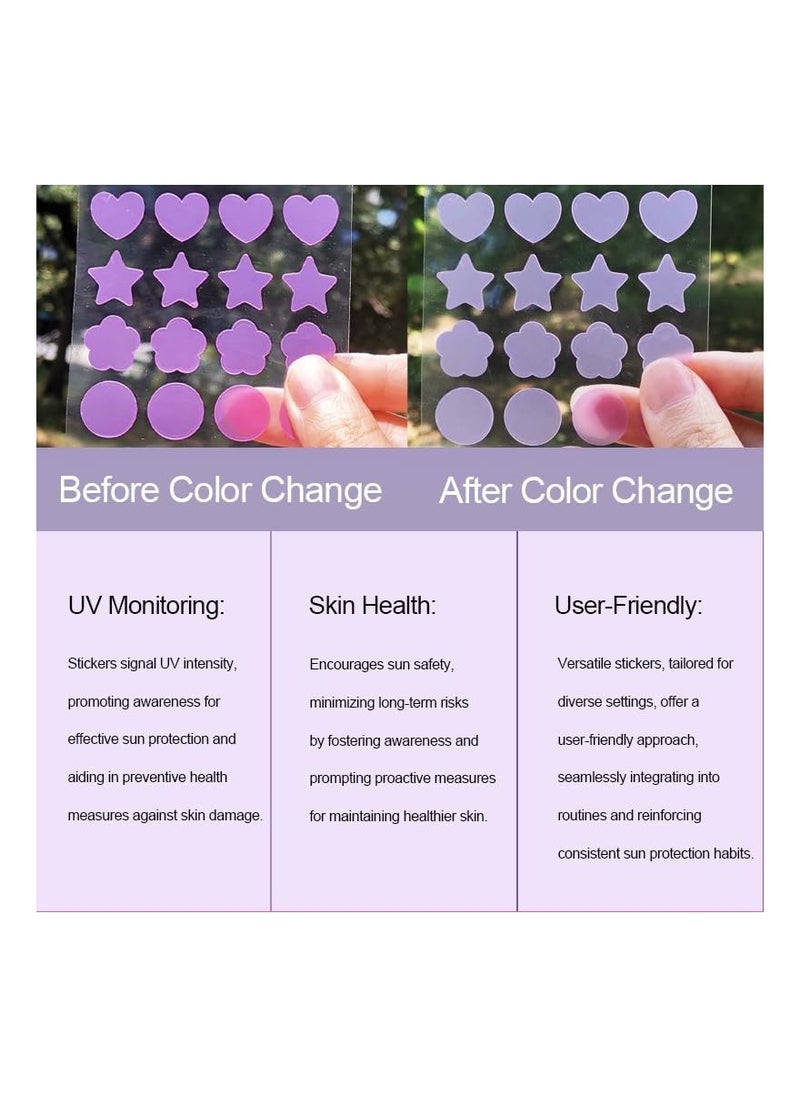 SYOSI UV Detection Stickers, 10 Pcs UV Stickers for Sunscreen, Sweat, Waterproof UV Activated Sunscreen Stickers, Know When To Re-Apply Sunscreen UV Stickers Safe for UV Protection, for Girls, Boys  - Image 4
