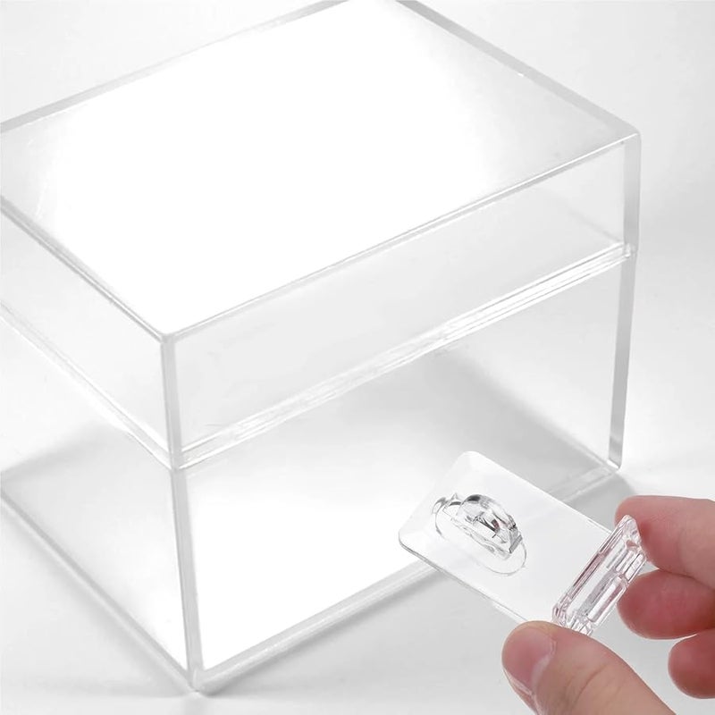 84Pcs Clear Acrylic Hinges Lock Buckle Hasp Latch For Display Cases Jewelry Boxes - Image 3