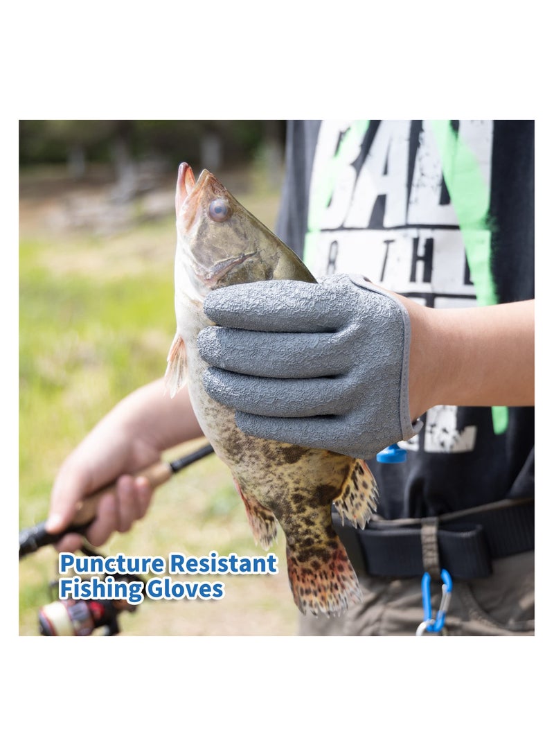 SYOSI Fishing Glove for Men with Magnet Release, Fish Handling/Cleaning Gloves, Puncture Resistant Fish Glove for Handling, Catching, Cleaning, Anti-Slip Textured Grip Palm for Outdoor, Rowing, Hunting - Image 2