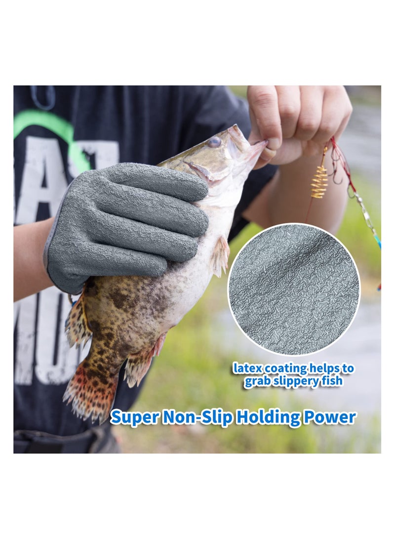 SYOSI Fishing Glove for Men with Magnet Release, Fish Handling/Cleaning Gloves, Puncture Resistant Fish Glove for Handling, Catching, Cleaning, Anti-Slip Textured Grip Palm for Outdoor, Rowing, Hunting - Image 3